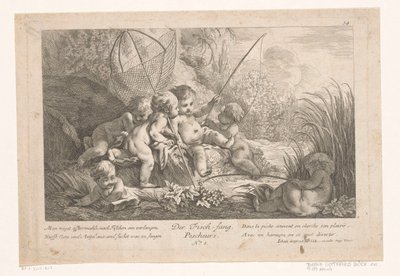 bilmek putti Der Fisch-fang / Pescheurs (nesne üzerindeki başlık) by Anonymous