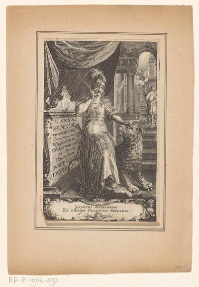 Vrouw met leeuw Başlık sayfası voor: Lucius Annaeus Seneca en Antonius Thysius, Lucius Annaeus Seneca, Tragedy, 1651 by Anonymous