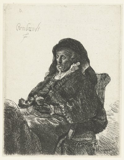 Siyah eldivenli dul Bir dul olarak Rembrandt