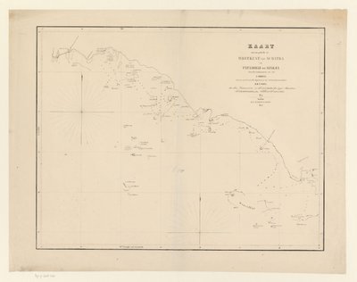 Sumatra'nın batı kıyısının bir bölümünün deniz haritası Tapanoely'den Sinkel'e kadar Sumatra'nın batı kıyısının bir bölümünün haritası (nesne üzerindeki başlık) by Anonymous