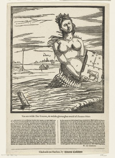 Edam Deniz Kızı, 1403 Vahşi bir Deniz Hanımından, welcke ghevanghen Purmer-Meer değildi (nesnedeki başlık) by Anonymous