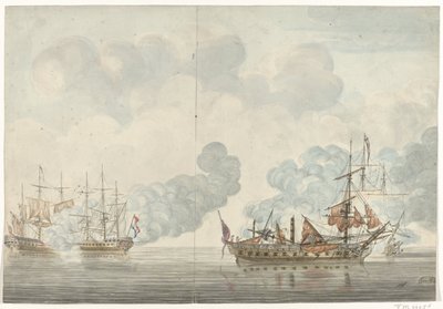Cadiz Deniz Savaşı, 1781 by Anonymous