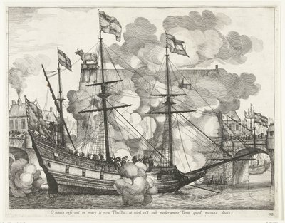 Zeilschip, naar rechts; intocht van Ferdinand te Gent, 1635 (nr. 38) Ey gemi, yeni dalgalar seni tekrar denize getirecek: ama o kadar büyük bir liderin yönetiminde korktuğun hiçbir şey yok (nesne üzerindeki başlık) Diğer denizcilerin muzaffer gemisi by Anonymous