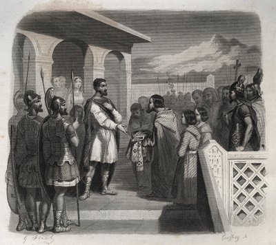 Clermont şehrinin bir heyeti, piskoposluğu Saint Sidoine Apollinar