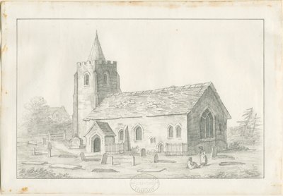 Acton Trussell Kilisesi : karakalem, nd [?19th Century] (çizim) by Anonymous Anonymous