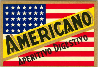 Amerikan bayrağı ile İtalyan kısa içki Americano için reklam by Anonymous Anonymous