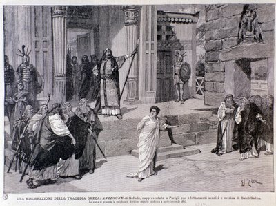 Antigone ölüme mahkum edildi. Müzikleri Camille Saint-Saens