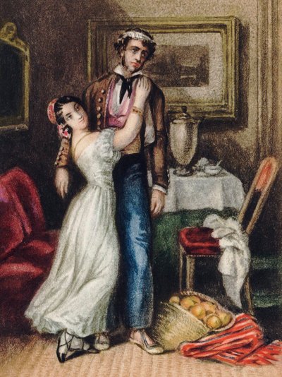 Carmen, Merimee, Prosper (1803-1870) tarafından. Renkli Litografi by Anonymous Anonymous
