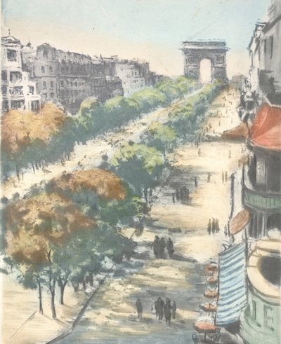 Champs Elysees (gravür) by Anonymous Anonymous