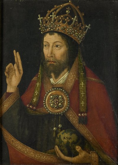 Salvator Mundi rolünde İsa, 1500 dolayları (panel üzerine yağlıboya) by Anonymous Anonymous