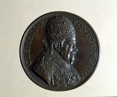 Clement X (1590 - 1676). Bronz madalya. , Milano by Anonymous Anonymous