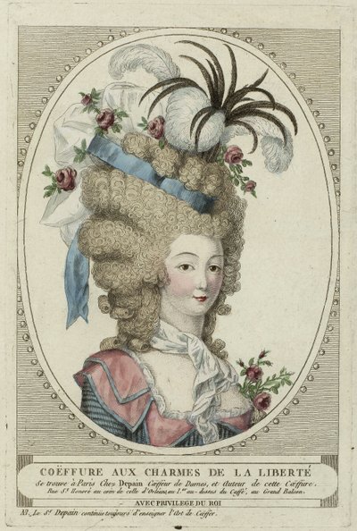 Kuaför Yardımcı Charmes De La Liberte, Anonim. Bakır gravür, sulu boya, c. 1790, Özel Koleksiyon by Anonymous Anonymous