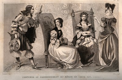 Louis XIV (1650) saltanatının başlangıcındaki kostümler. "" Le Monde