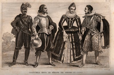 Henry IV (1590) yönetimi altındaki kostümler. "" Le Monde