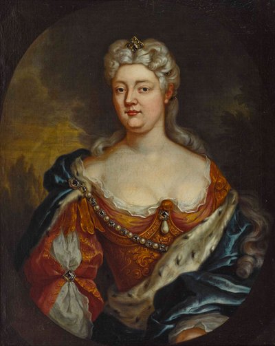 Nassau-Saarbruecken Kontesi Palatine Caroline (1704-1774) - Anonim. Tuval üzerine yağlı boya, c. 1725. Ebat : 85x67 cm Özel Koleksiyon by Anonymous Anonymous