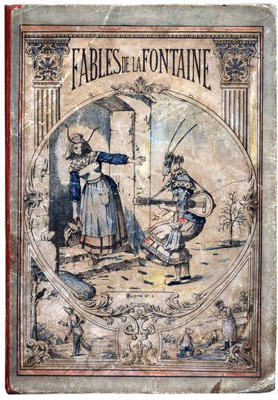 Örtmek. Jean de LA FONTAINE (Lafontaine) (1621-1695) tarafından Les Fables için anonim illüstrasyon. 1880 dolaylarında Pont-a-Mousson