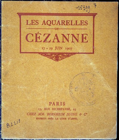 “Les Aquarelles de Cézanne” sergisinin kataloğunun kapağı by Anonymous Anonymous