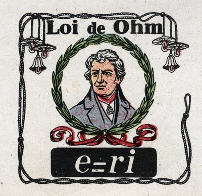 Elektrik birimleri: Fizikçi George Simon Ohm (1787-1854) tarafından Ohm Yasası. 1925