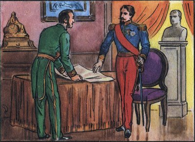 İmparator Napolyon III (1808-1873), Baron Georges Haussmann (1809-1891) ile Fransa Hükümdarları ve Devlet Başkanları Koleksiyonunda Anonim resim. 20. yüzyıl. Özel koleksiyon. by Anonymous Anonymous