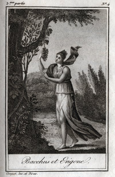 Erigo ve Bacchus, Charles Albert Demoustier (1760-1801) tarafından "Emilie