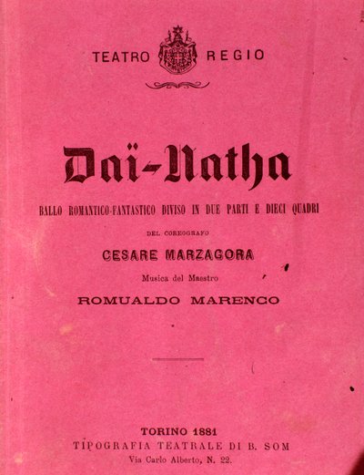 Notaların ilk sayfası Dai-Natha, Romualdo Marenco'nun balesi by Anonymous Anonymous