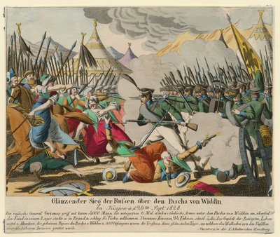Guerre russo-turque de 1828-1829 - Rusların Vidin Paşası (Ömer Pacha Latas) üzerindeki parlak zaferi by Anonymous Anonymous