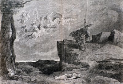 Wagner'in The Ring of the Nibelung'daki The Walkyrie operasının illüstrasyonu by Anonymous Anonymous
