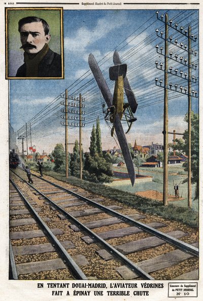 Havacı Jules Vedrines (1881-1919), Douai - Madrid