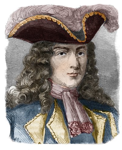 Jean-Bernard Louis de Saint Jean, Baron de Pointis (1645-1707), Fransız amiral ve korsan. 19. yüzyılın gravürü. Özel koleksiyon. by Anonymous Anonymous