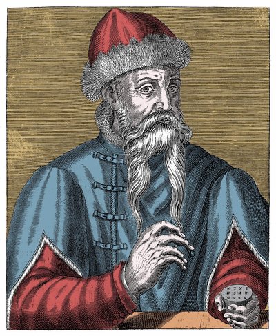 Johann Gutenberg, Alman yazıcı ve kuyumcu by Anonymous Anonymous