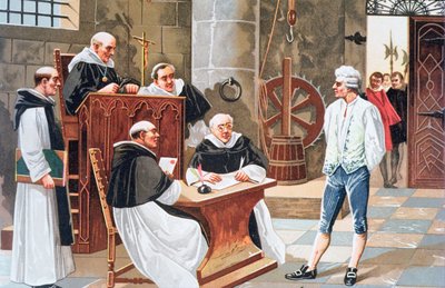 İspanyol İlahiyatçı Miguel Serveto'nun Ginebra Mahkemesi'nde 1553'te Sapkınlık Tehlikesinde Yakılmaya Mahkûm Edilen Kararı by Anonymous Anonymous