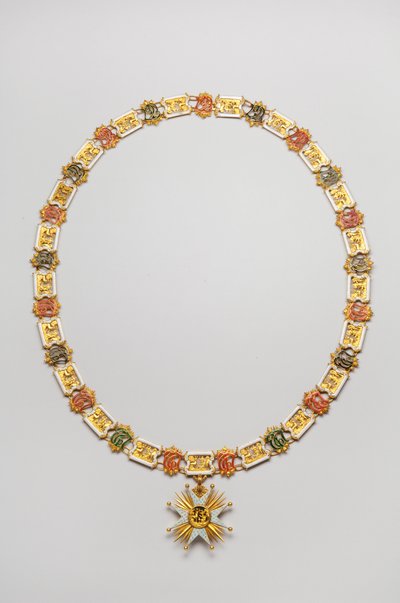 Baviere Krallığı - Aziz Hubert Nişanı: Luitpold, Duke en Baviere (1890-1973) tarafından takılan kolye - 18. yüzyılın sonu - Altın ve Emaux - Kolye: L 122 cm; ağırlık 460 g (kolye dahil) - Sarkıt: D 7,5 cm - Özel koleksiyon by Anonymous Anonymous