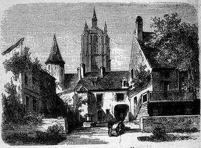 La maison au Mans, Paul Scarron (1610-1660), Fransız yazar. 19. yüzyıl gravürü. by Anonymous Anonymous