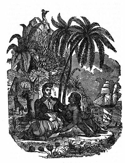 Madagaskar adasında korsanların hayatı. “Korsan kendi kitabı” 1837 gravürü. by Anonymous Anonymous