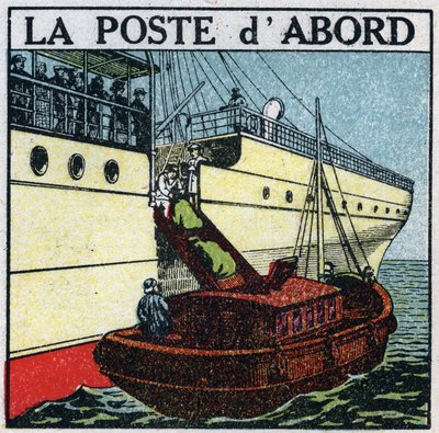 Posta: bir gemide posta teslim eden gemi (önce posta). 1925