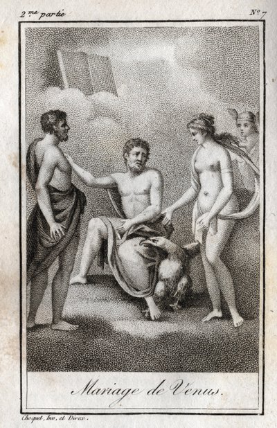 Mars ve Venüs arasındaki evlilik. Charles Albert Demoustier (1760-1801) tarafından "Emilie