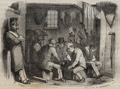 19. yüzyılda Rochefort hapishanesinde hükümlülerin yemeği. Pierre Zaccone (1817-1895) (Colonia Penale - Ceza kolonisi). Özel koleksiyon. by Anonymous Anonymous