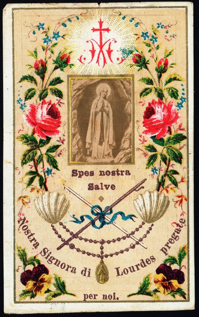 Our Lady of Lourdes dindar görüntü. 20. yüzyıl Özel koleksiyon by Anonymous Anonymous