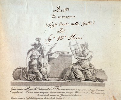 G Pacini'nin opera dizisi Galyalı Araplar'dan bir sayfa by Anonymous Anonymous