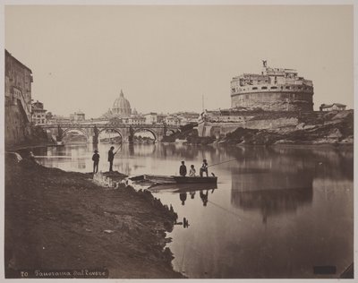 Tiber Panoraması, c.1865 (cam negatiften albümen baskı) by Anonymous Anonymous