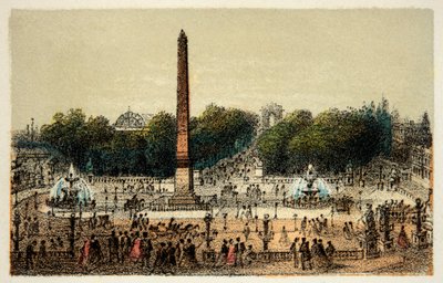 Paris 1874: La Place de la Concorde, Özel Koleksiyon by Anonymous Anonymous