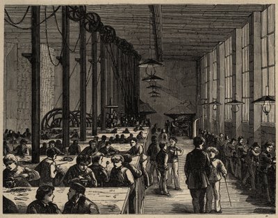 Paris, Profesyonel Belediye Okulu Diderot - 1890 gravürü by Anonymous Anonymous