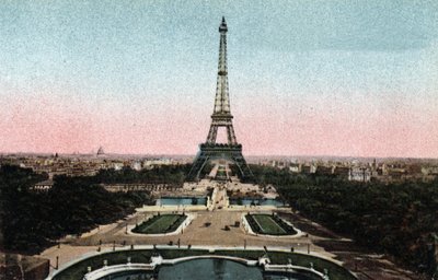 Paris: Eyfel Kulesi ve Seine üzerindeki Iena köprüsü ile Trocadero Bahçeleri