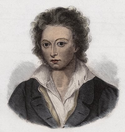 Percy Bysshe Shelley (1792-1822) İngiliz şair- by Anonymous Anonymous