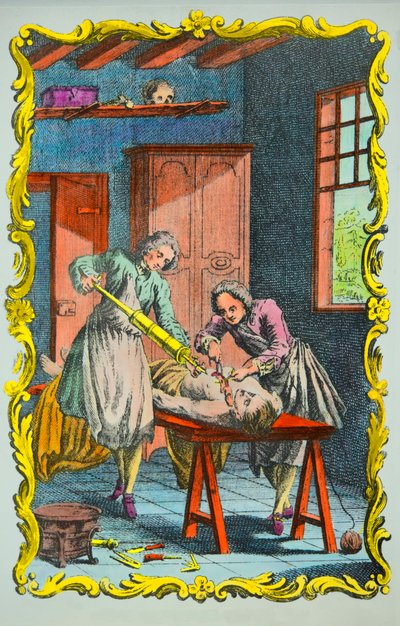 Kan hareketini inceleyen doktor: Albrecht von Haller (1708-1777) 1756, Özel Koleksiyon "kanın hareketi ve kanamanın etkileri üzerine hatırat"ın ön yüzü by Anonymous Anonymous
