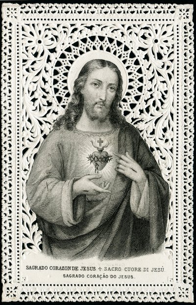 Dindar görüntü: Kutsal kalpli İsa (gravür) by Anonymous Anonymous