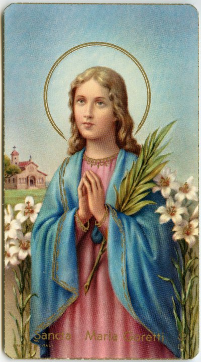 Dindar görüntü: Maria Goretti İtalyan bakire-şehit (kromolitografi) by Anonymous Anonymous