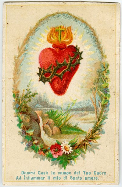 Dindar görüntü: Sacred Heart (kromolitografi) by Anonymous Anonymous