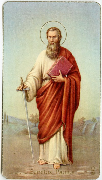 Dindar görüntü: Tarsuslu Aziz Paul (kromolitografi) by Anonymous Anonymous