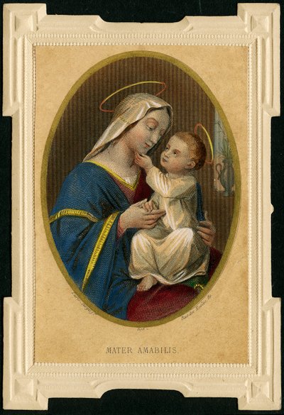 Dindar görüntü: İsa ile Meryem Ana (gravür) by Anonymous Anonymous